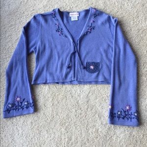 American Girl Embroidered Sweater Size L EUC